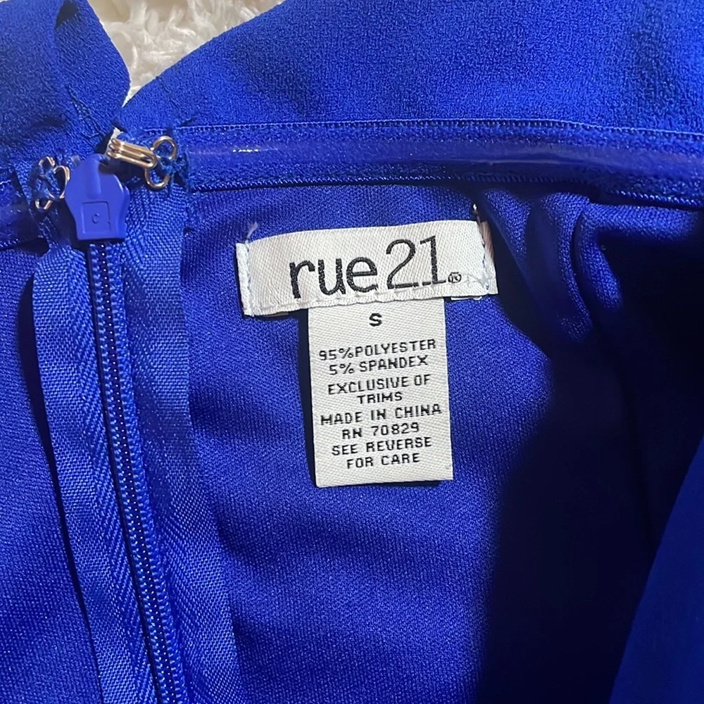 Small blue route 21 strapless dress - Picture 2 of 2